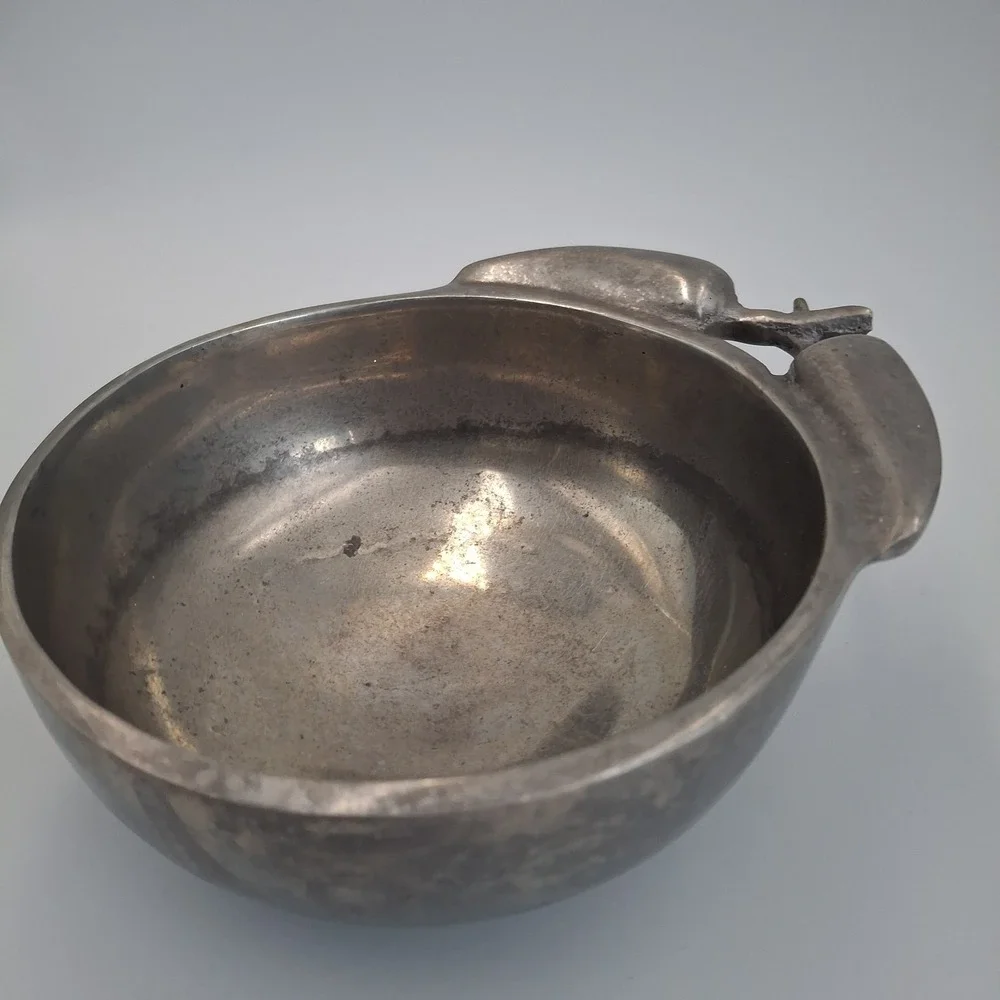 Vintage Mexican Pewter Chili Pepper Handle Bowl Poma-Uar Mexico Silver‎ Tone 6